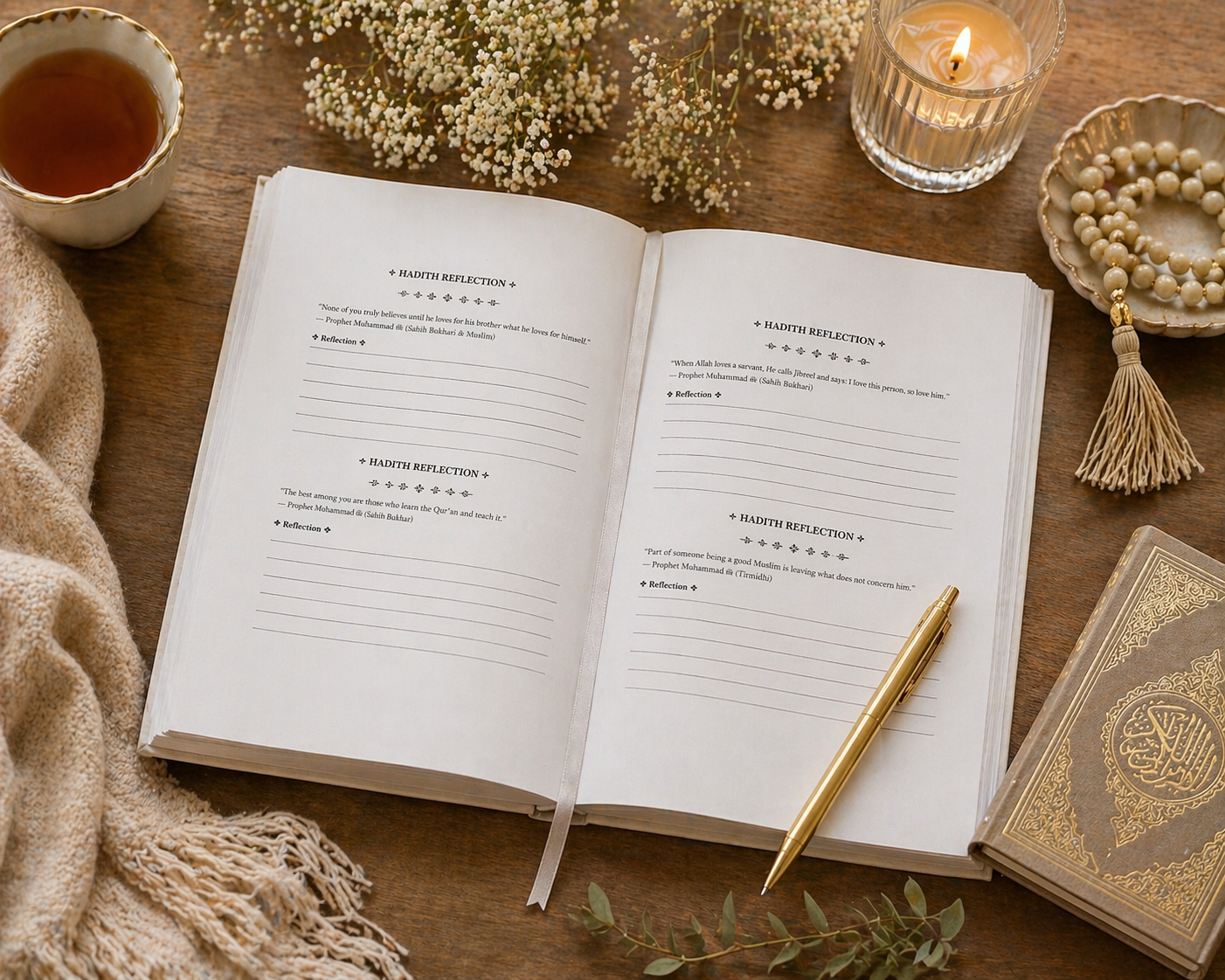 Between Hearts & Du’as – Guided Islamic Journal